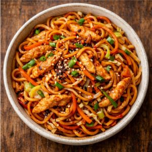 Schezwan Hakka Noodles (Chicken)