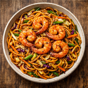 Schezwan Hakka Noodles (Shrimp)